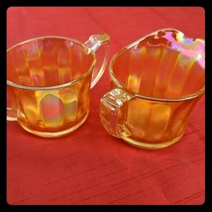 VINTAGE MARIGOLD Carnival Cream and Sugar Set